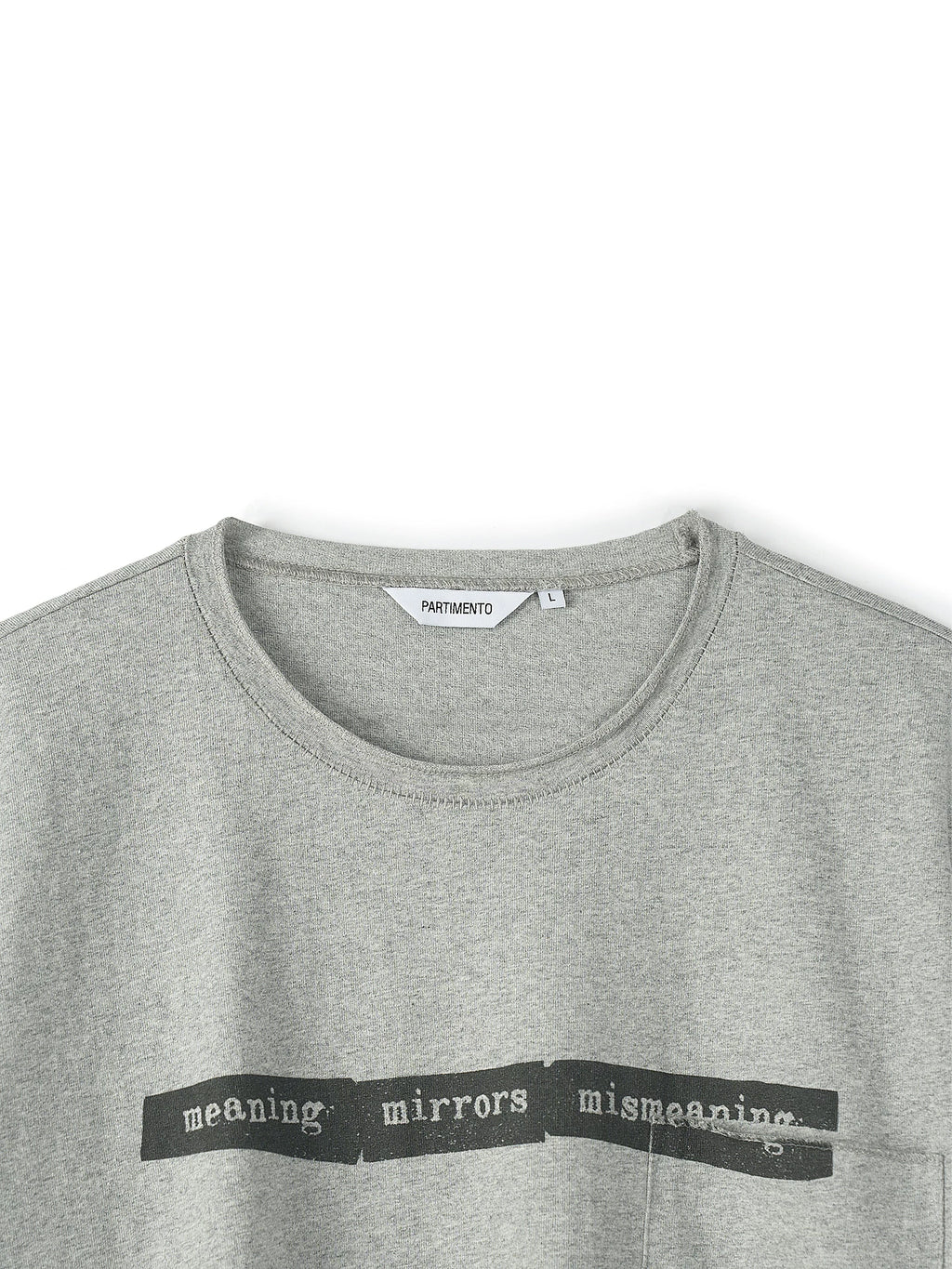 PARTIMENTO Vintage Washed 230g Frayed Trim Loose Tee
