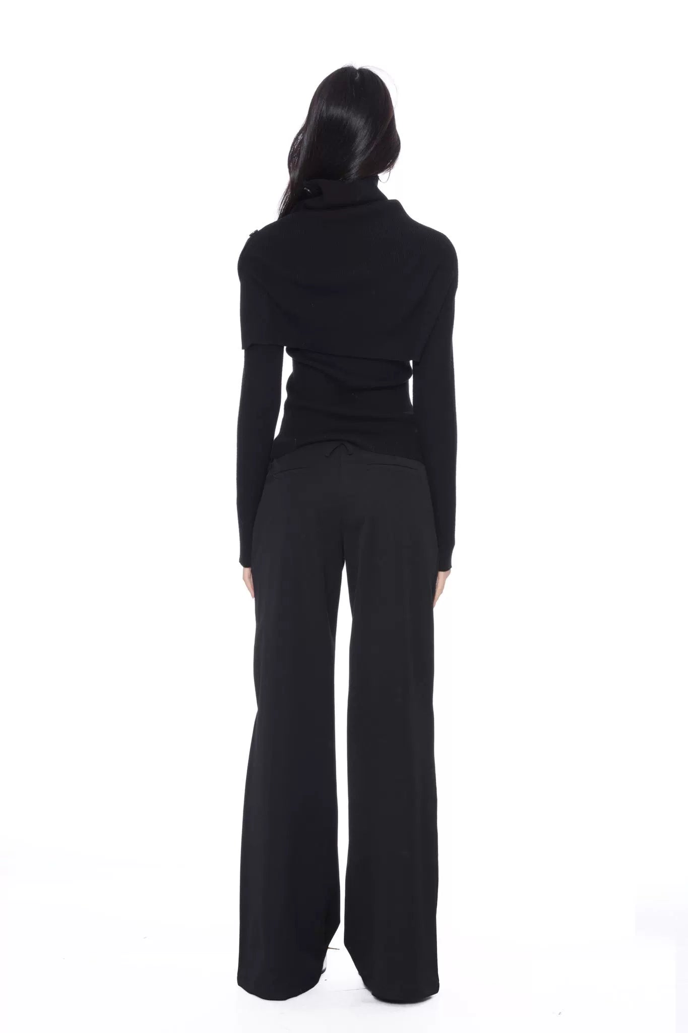 WITHMIN Low Waist Loose Drape Versatile Straight-leg Suit Pants