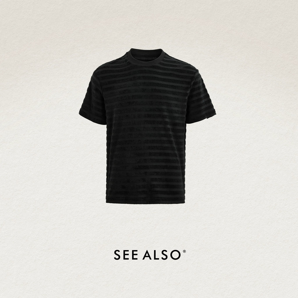SEE ALSO Striped Jacquard Breathable Crew Neck Tee