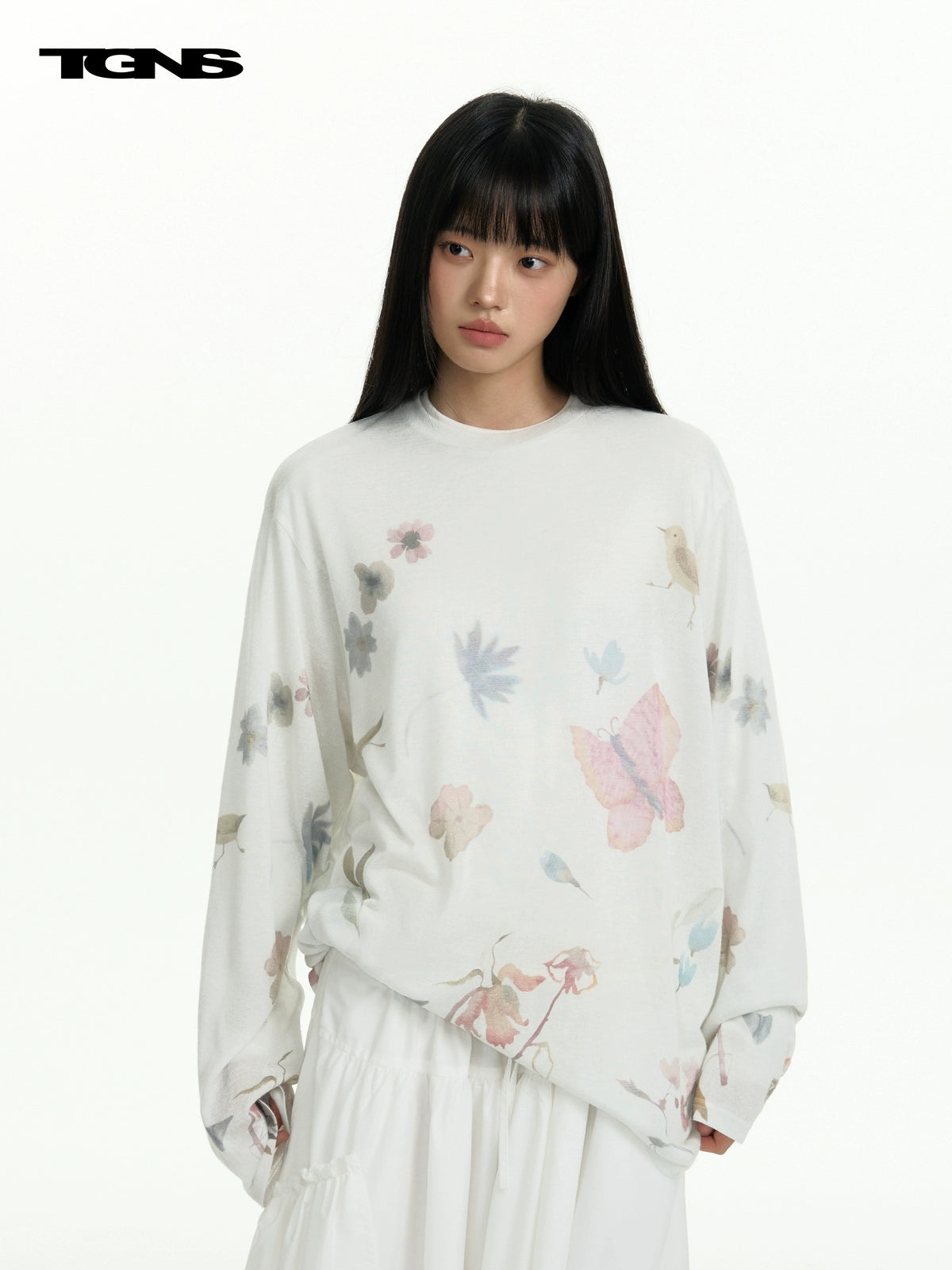 TGNS Thin Sunscreen Loose Lazy Relaxation Blouse
