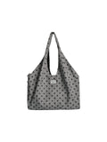 Unique blue Polka Dot Faux Leather Zip-Top Shoulder Bag