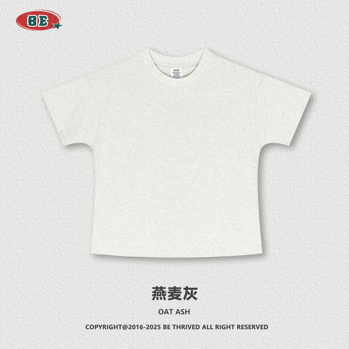 BE Women's Pure Cotton Solid Color 305G Casual Sports Slim Fit T-Shirt