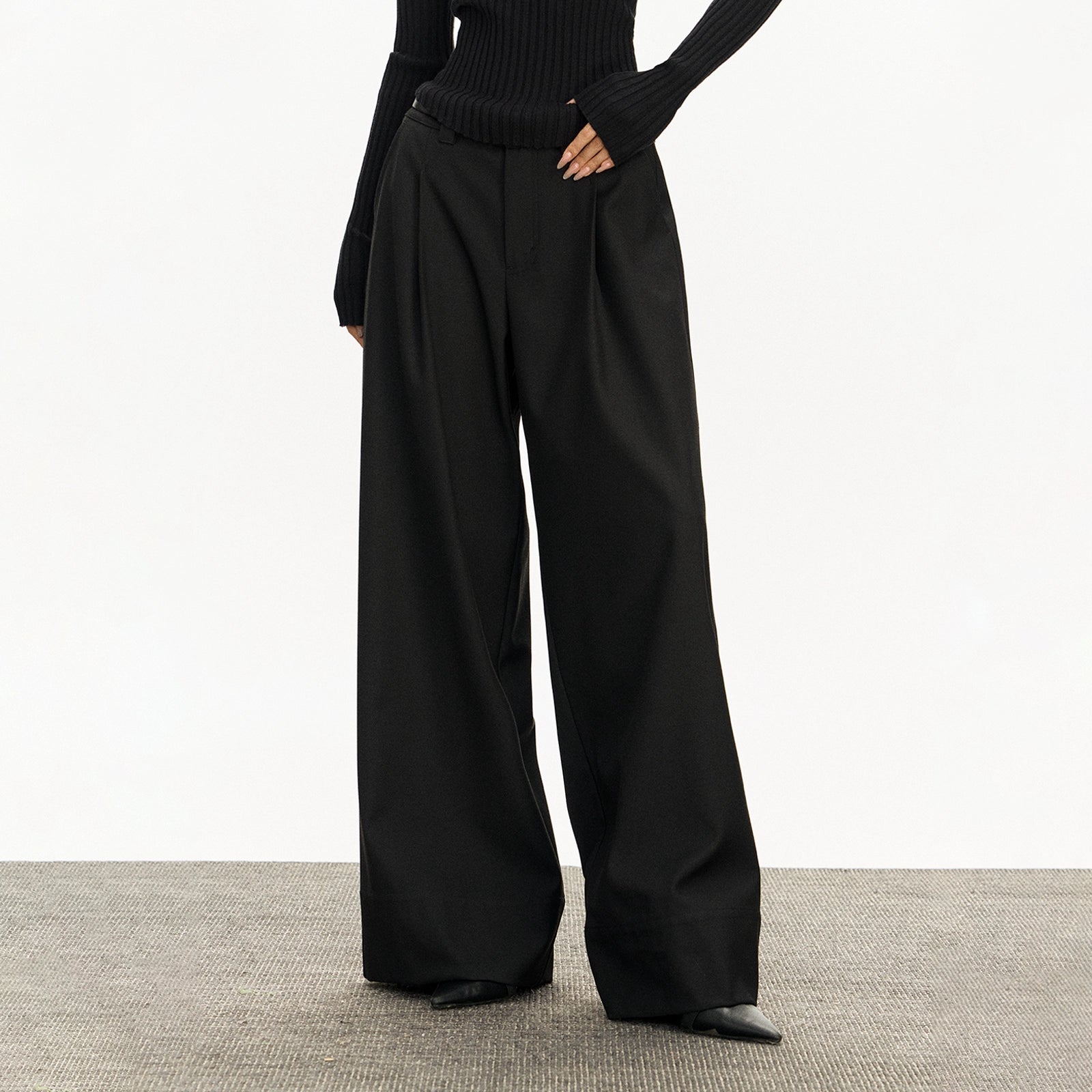 Ariseism Vintage Loose Wide Leg Suit Casual Pants