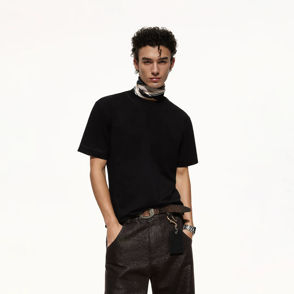 OPENFLY Embroidered Collar 260g Breathable Loose Tee