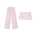 KANO Removable Flap Cargo High-Waist Wide-Leg Pants