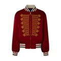 YADcrew Embroidered Glossy Bomber Jacket
