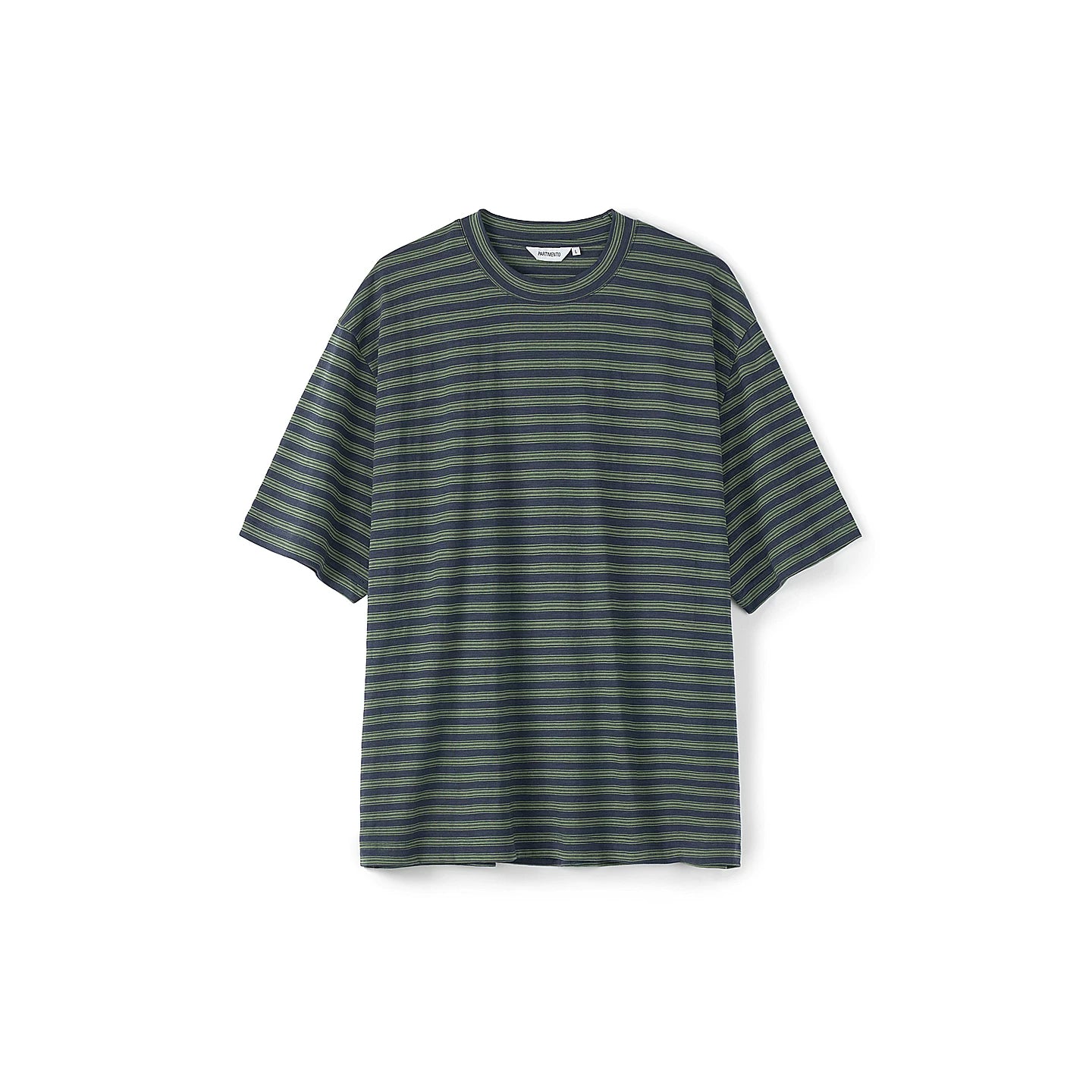 PARTIMENTO Striped 180g Breathable Loose-Fit Tee
