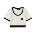 Nariele Hip Wrap Skirt Letter Embroidery Babes Outfit