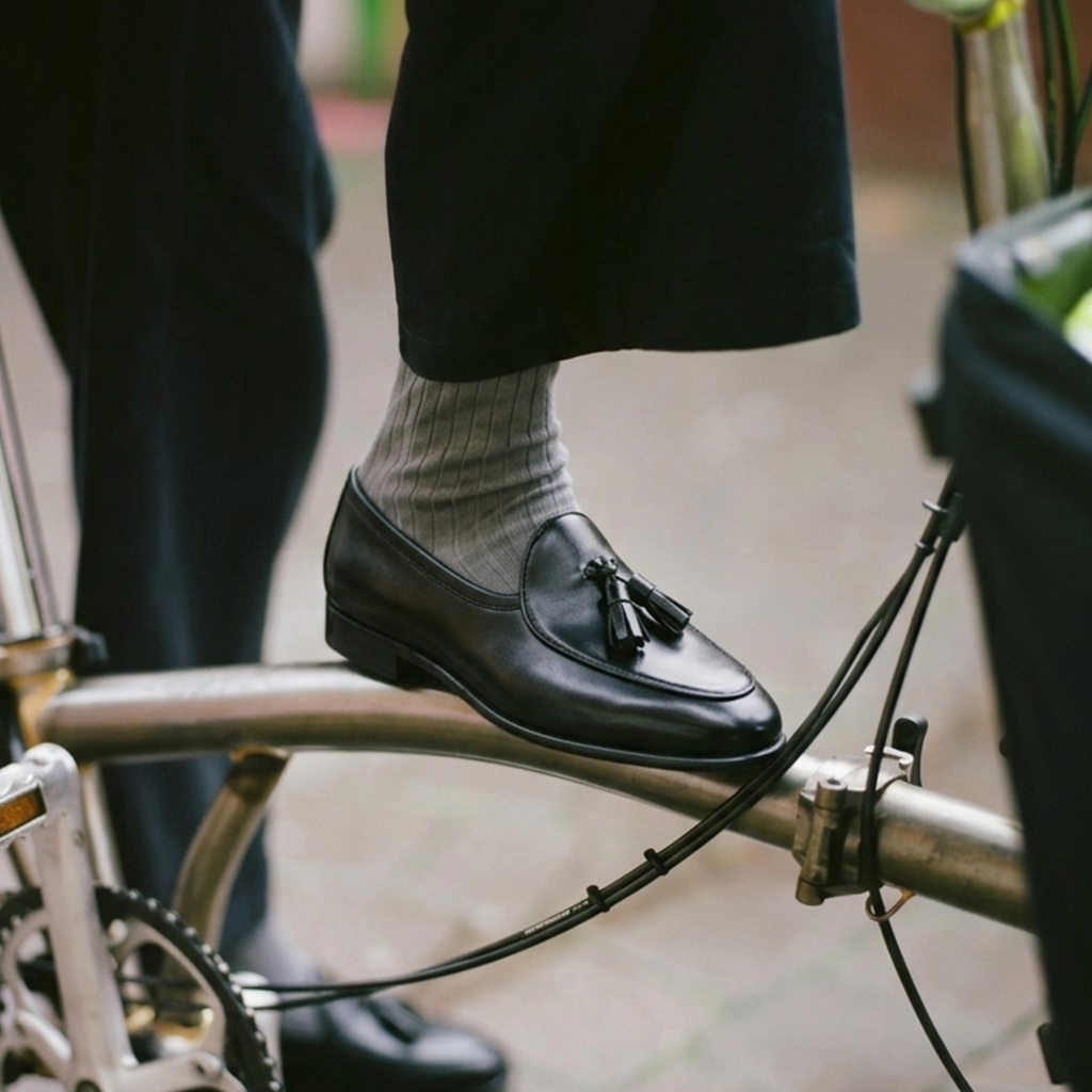 TERRAKOO Leather Tassel Slip-On Loafer