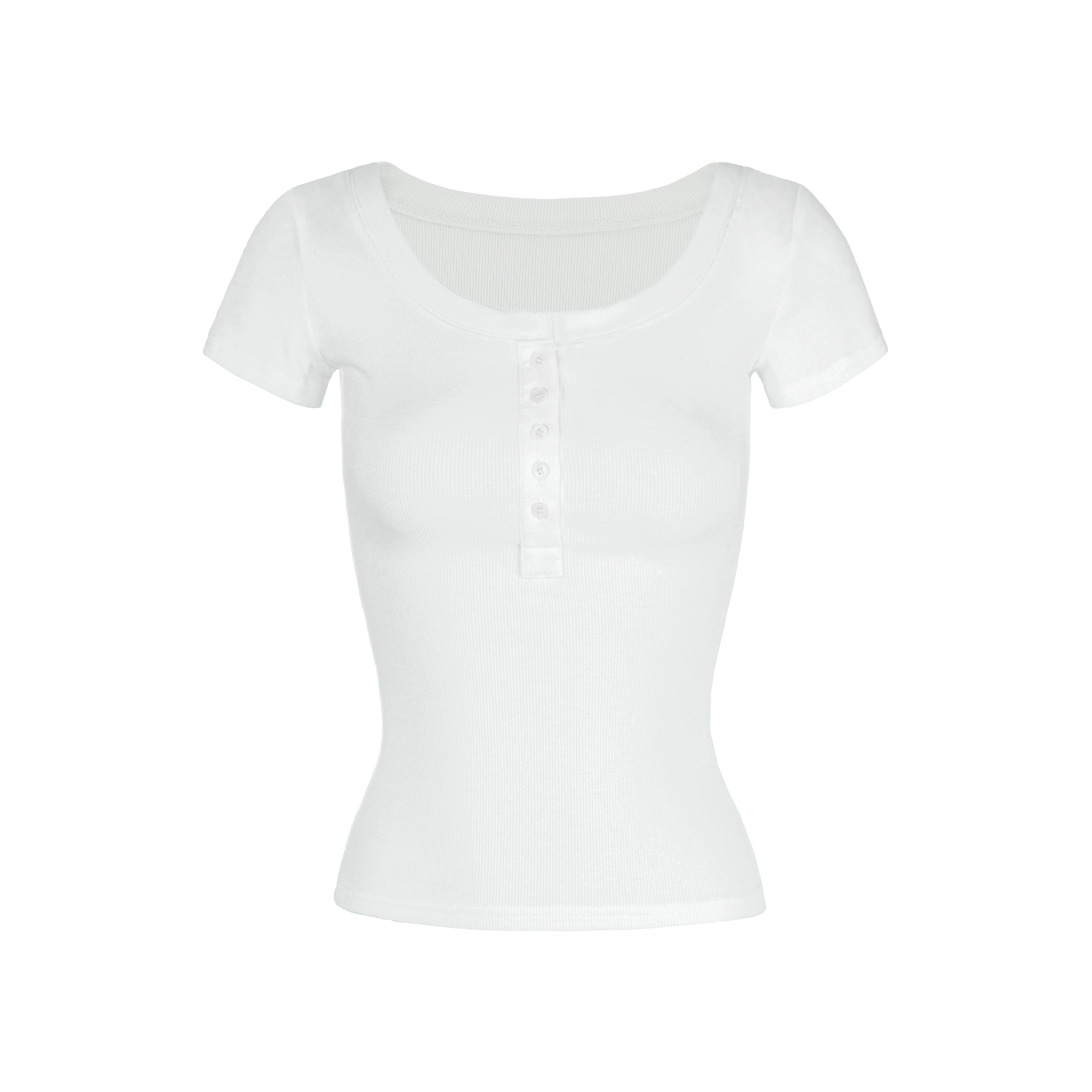 Jim Kennetu Collar Henry Collar Slim and Thin Tee