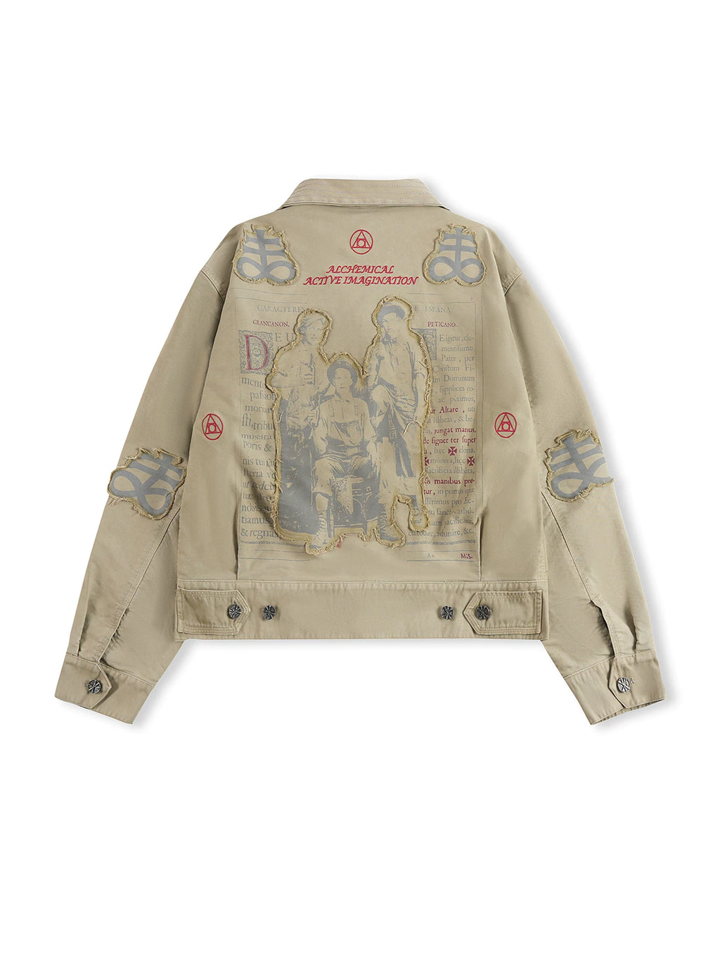 RICHILL French Imported Khaki Two-Pocket Zip Jacket