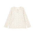 KANO Henley Neck Loose Floral Long-Sleeve Tee