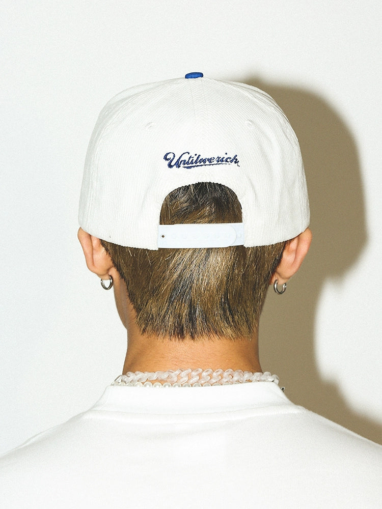 UNTILWERICH Corduroy Embroidered Three-dimensional Versatile Hat