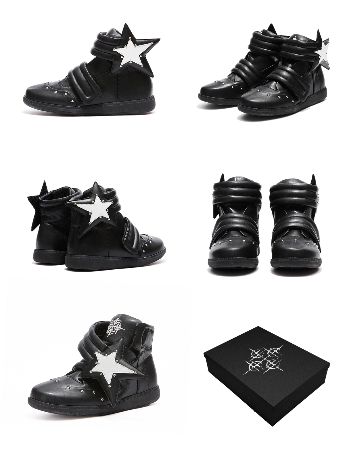 DETW Leather High-Top Velcro Skate Shoe