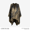 CHUYUQI Outer Shawl Cape Loose Scarf Cape