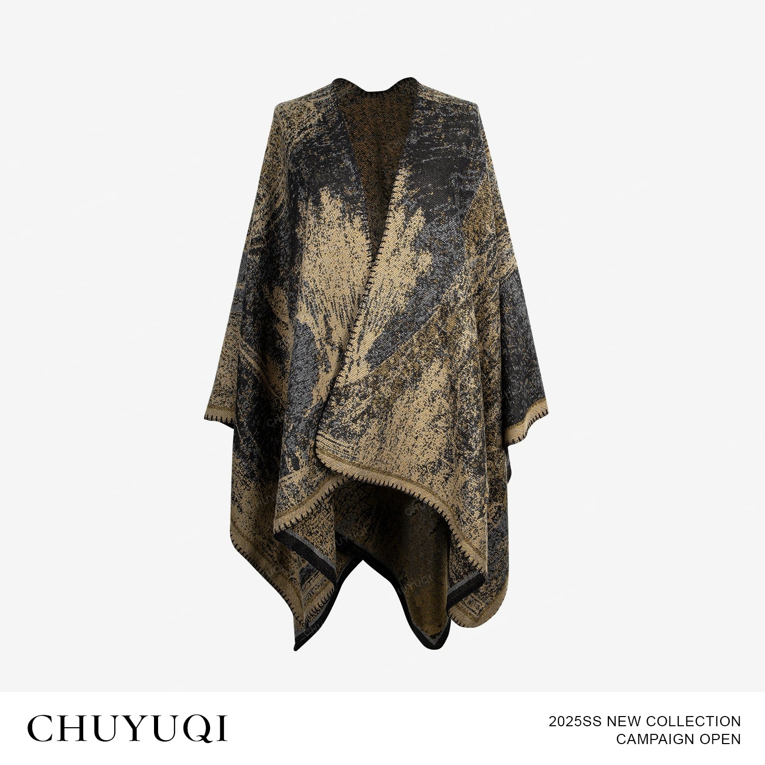 CHUYUQI Outer Shawl Cape Loose Scarf Cape