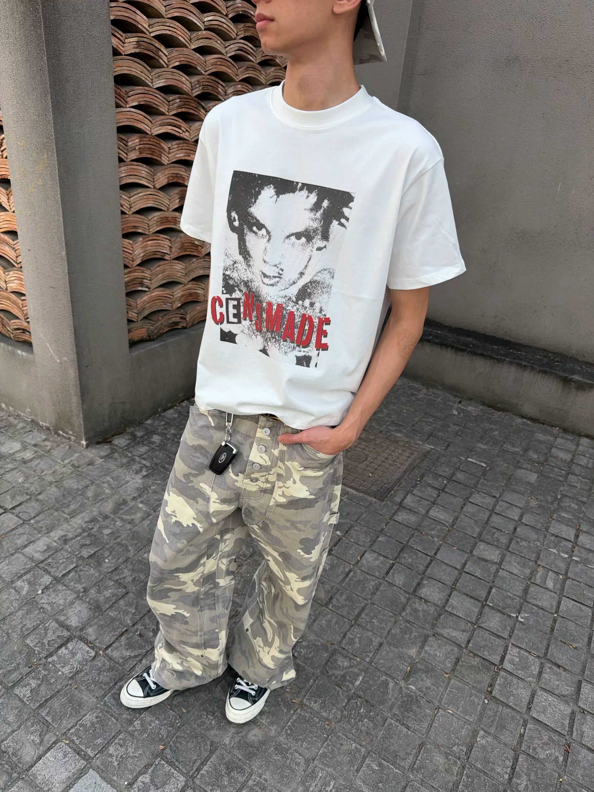 CENSMADE Retro Old Punk Print Tee