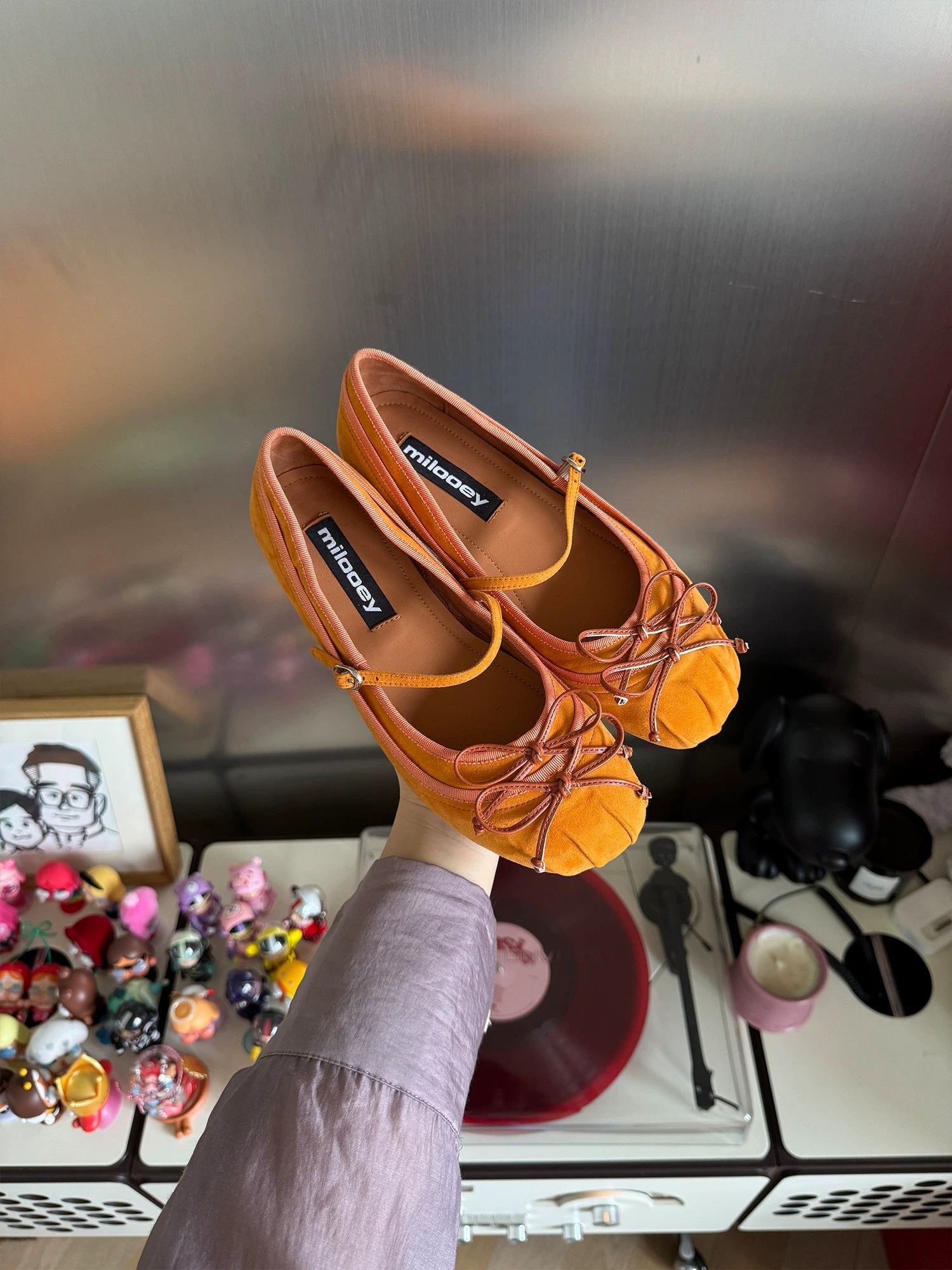 MILOOEY french ballet mary jane leather flats