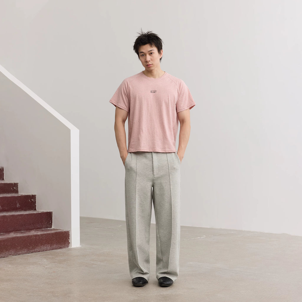 AFTERGLOW Denim-Texture Breathable Slim Fit Tee