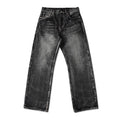 Mbbcar Black Tie-Dye Wide-Leg Selvedge Jeans