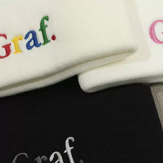 GRAF Tones Embroidered Knit Beanie