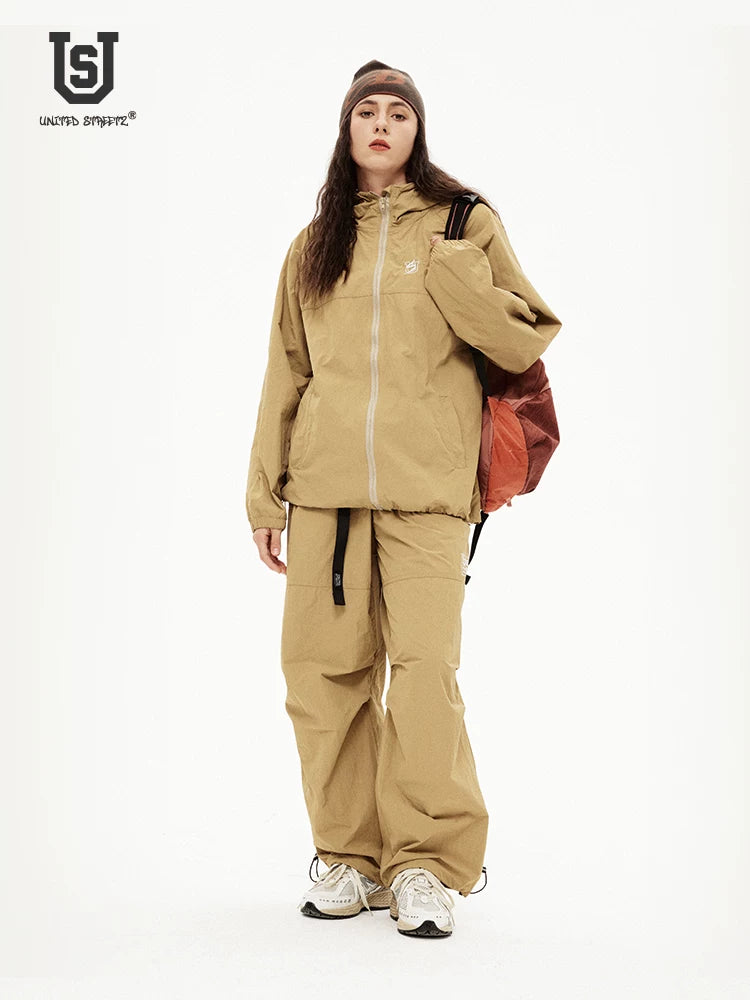 UNITED STREETZ Quick-Dry Loose Straight-Leg Cargo Pants