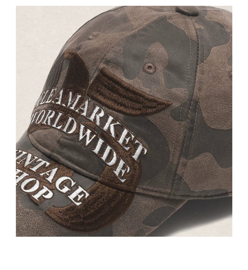 Fleamarket Vintage Alphabet Washed Embroidered Baseball Cap