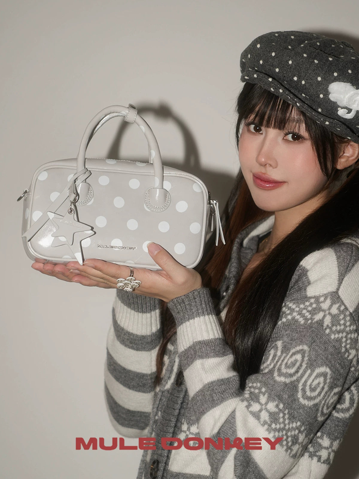 Mule Donkey Polka Dot Handbag Shoulder Bag