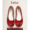 L'aise Washed Leather Split-Toe Tabi Flat
