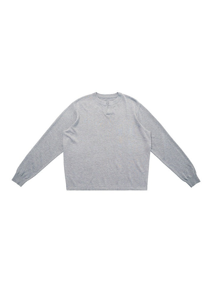 UNF Micro-elastic Loose V-neck Long Sleeve