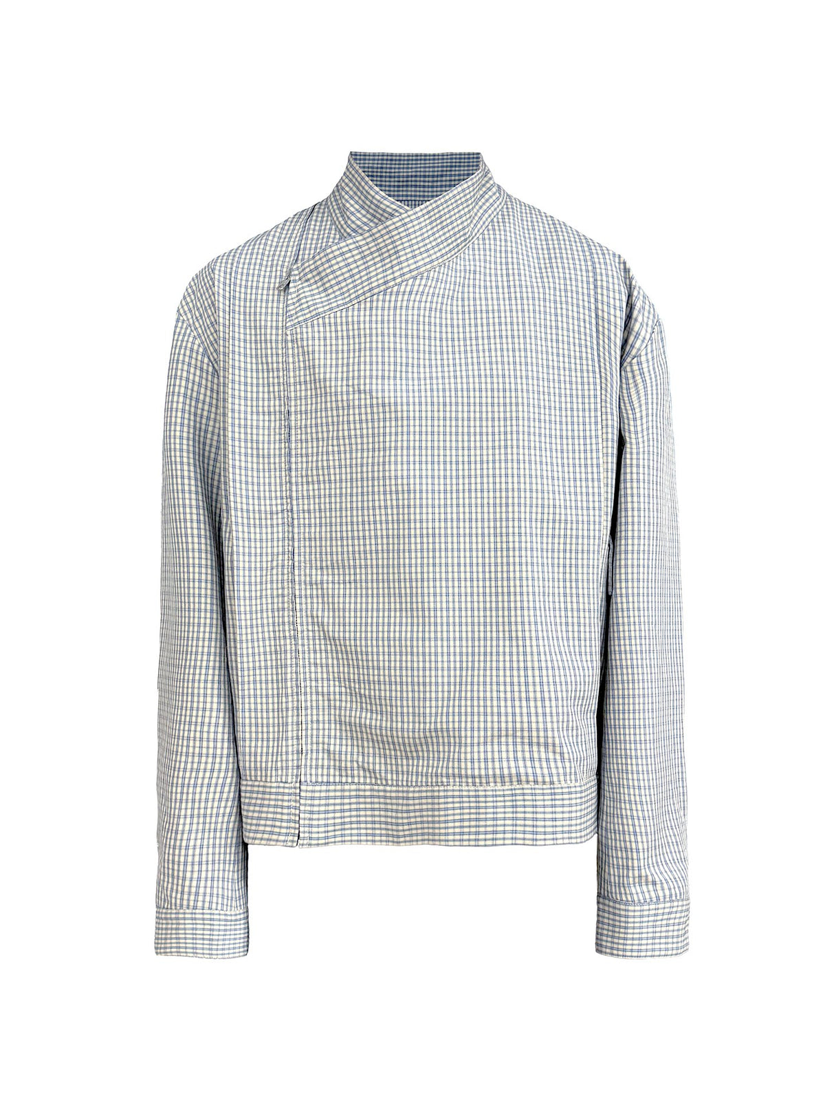 JCAESAR Checkered Pleated Loose Fit Jacket