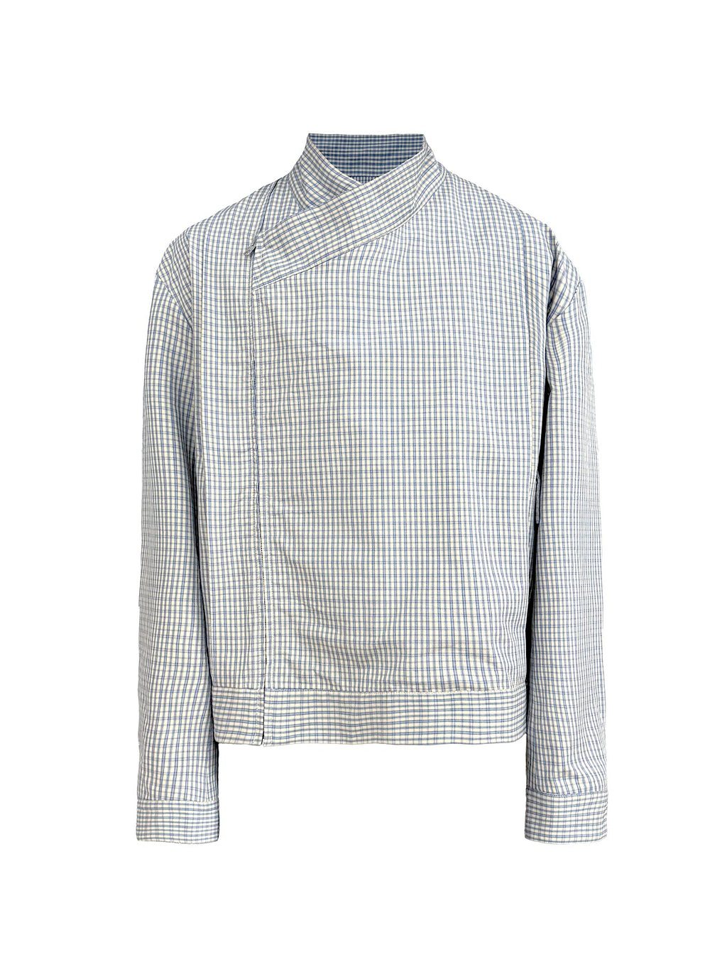 JCAESAR Checkered Pleated Loose Fit Jacket