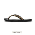 Donkey Leopard Print Outerwear Flip-flops