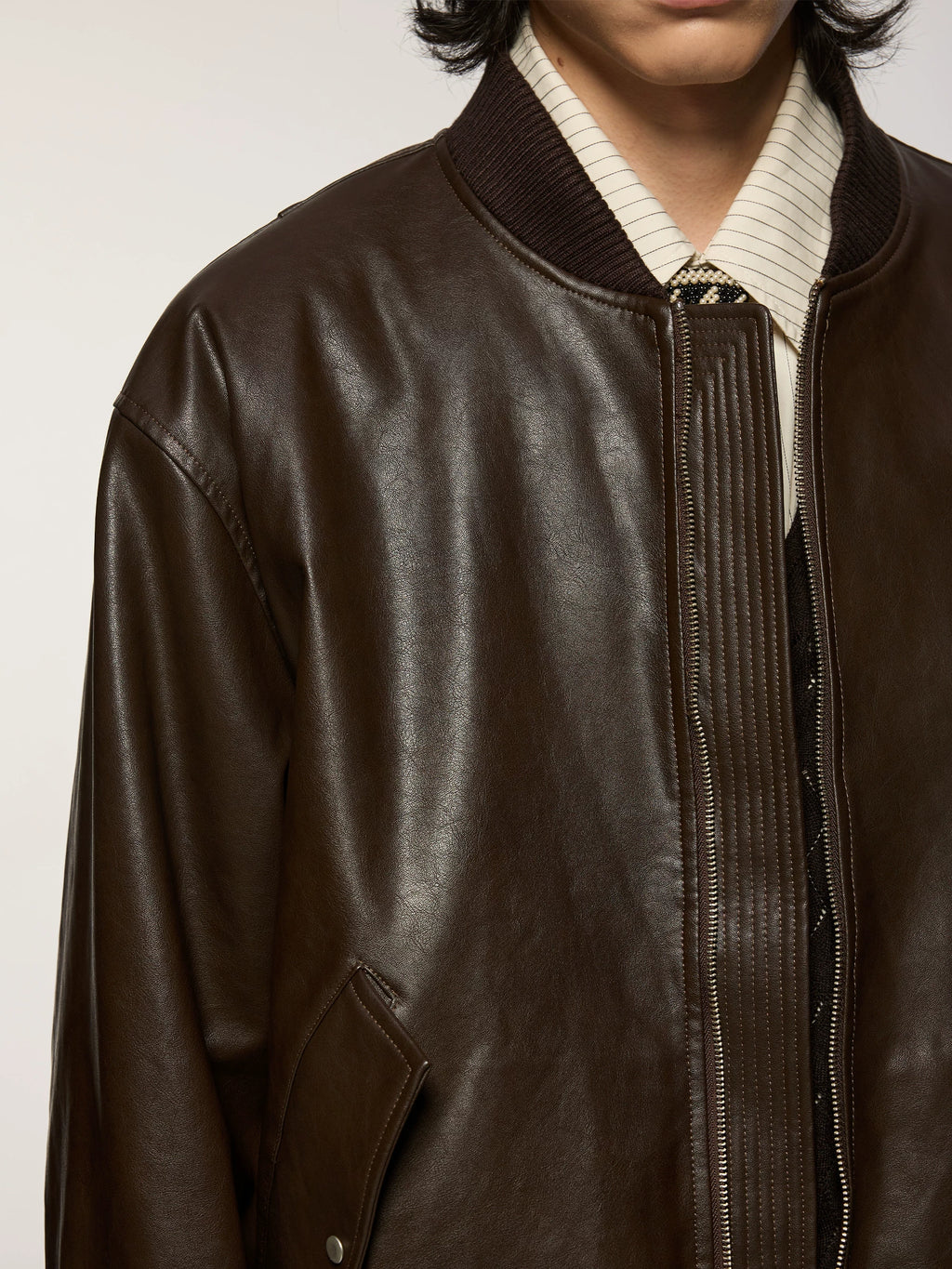 Azure Lisseur Vintage Leather Jacket