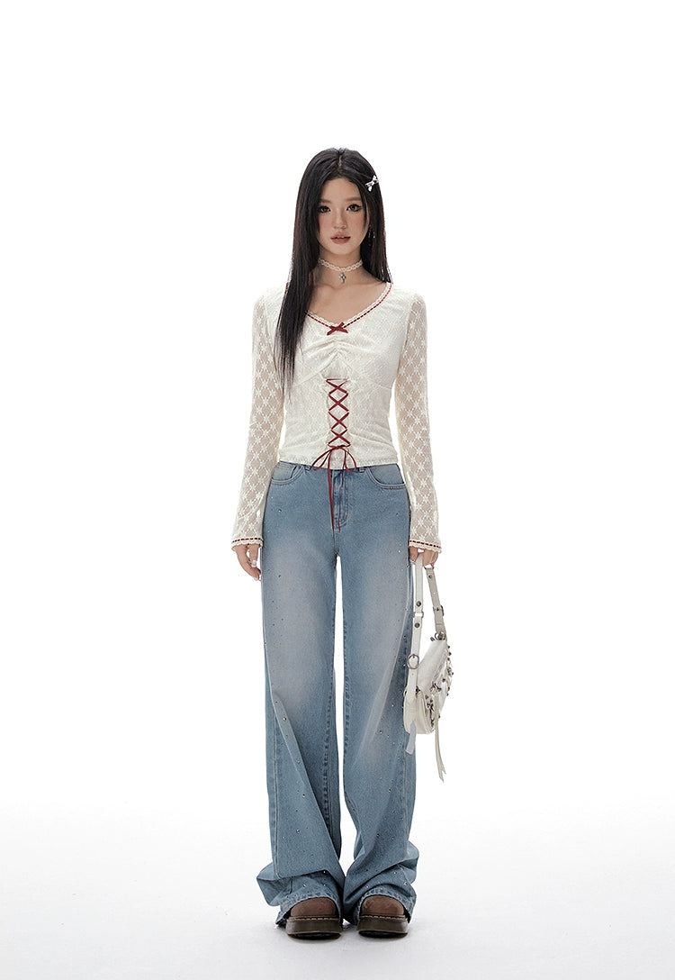 Imone Lace Bow Long Sleeve