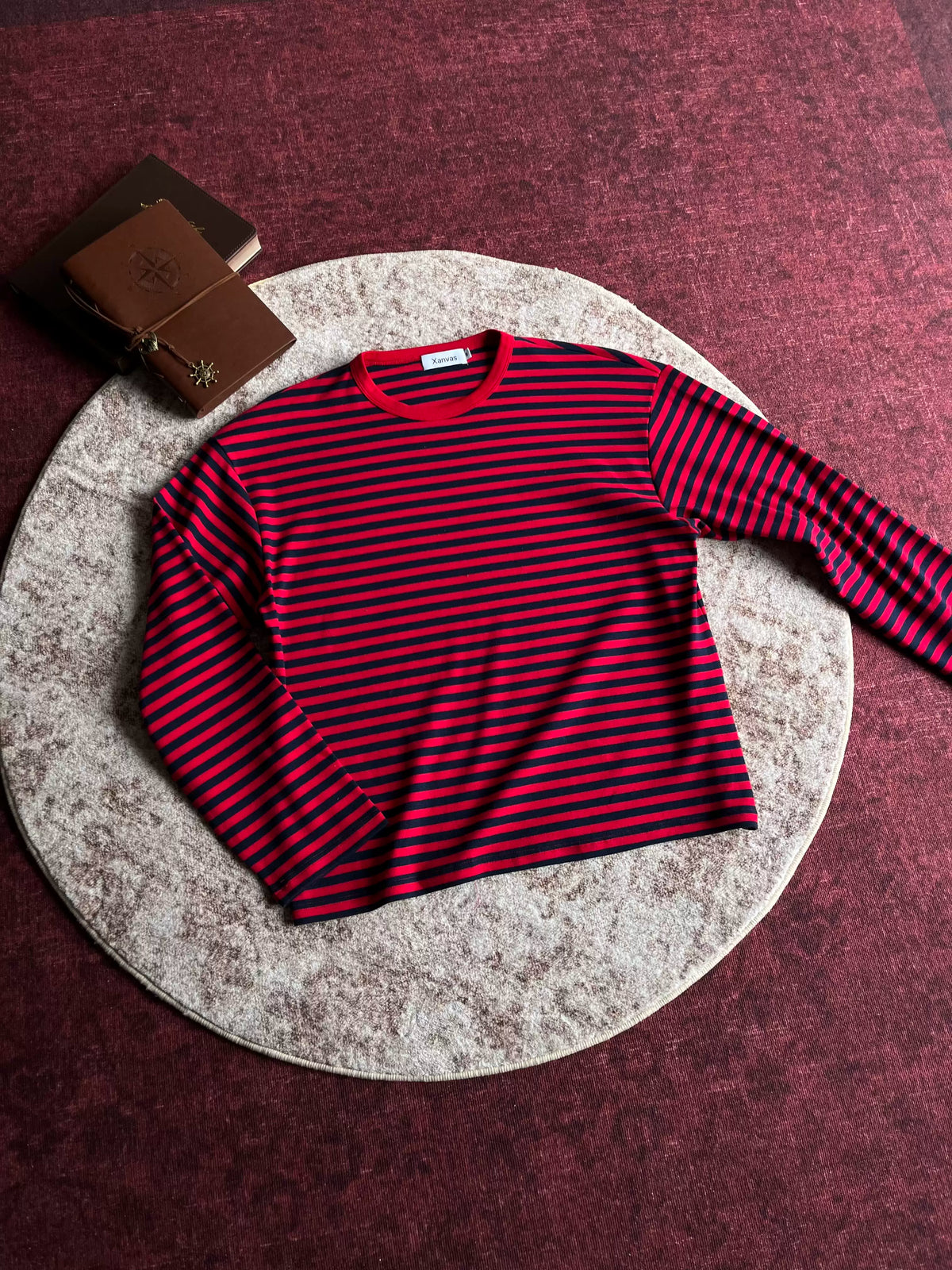Xanvas Striped Relaxed Long-Sleeve Tee