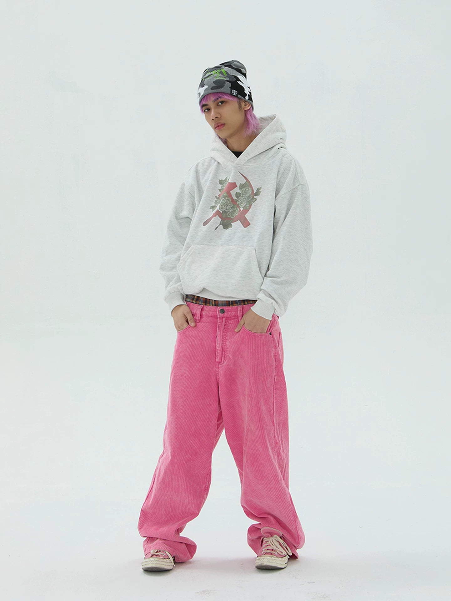 71AN Stamen Badge Series Logo Printed Sweater
