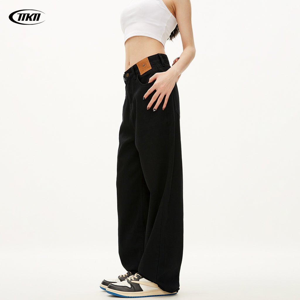 11KN Thin Slim Straight Pants Oversize Drape Jeans