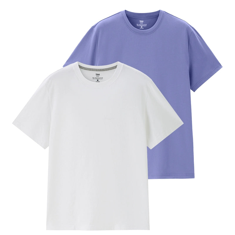 Giordano -Pack Solid Cotton Crew Neck Tee