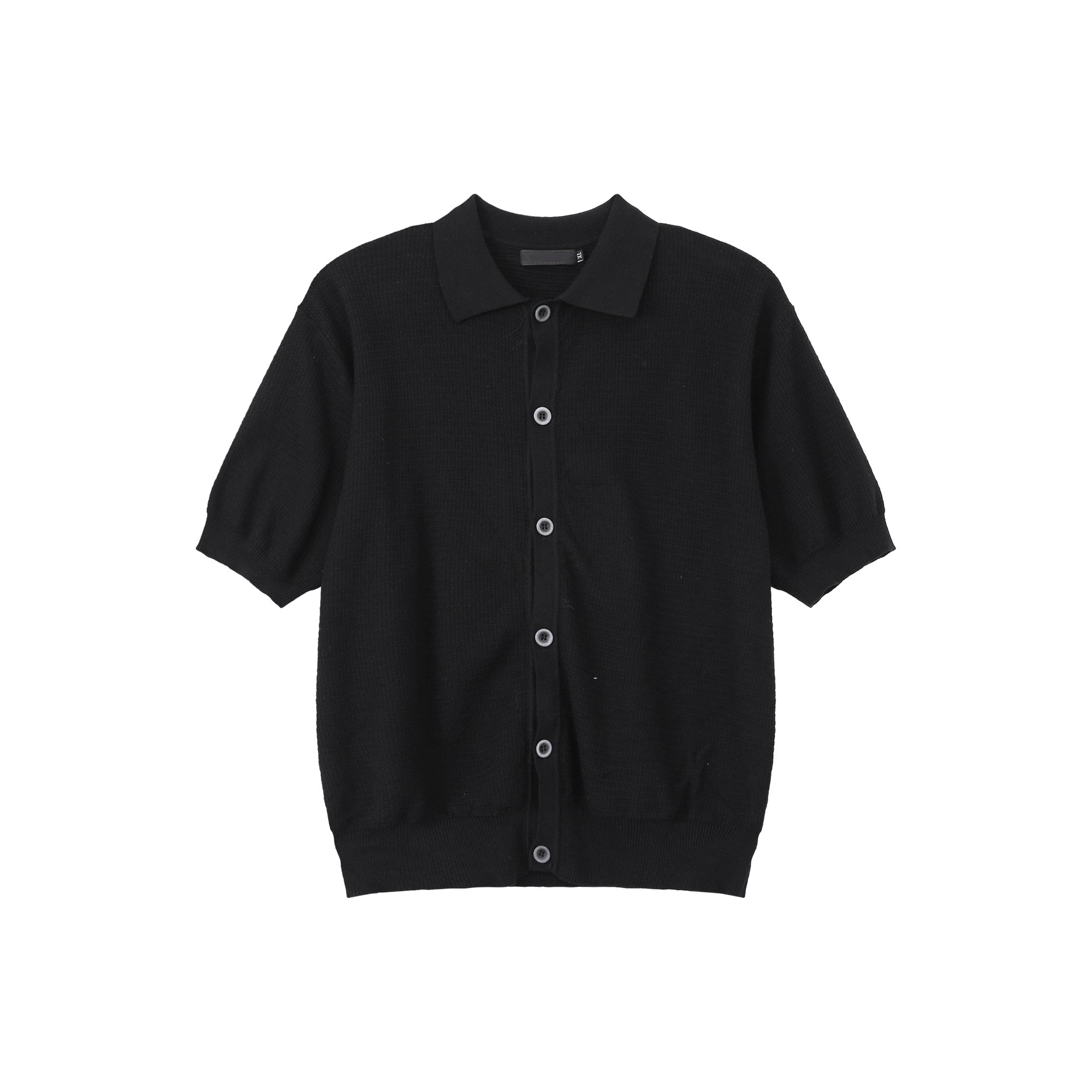 TURNTIDE Vintage Lapel Breasted Knitted Tee