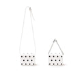 JANDRESS White Polka-Dot Faux Leather Crossbody Coin Purse