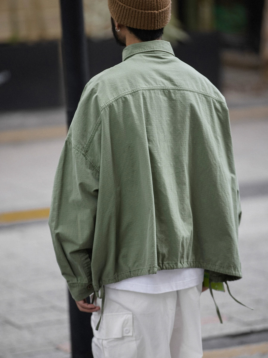 NOEARS Retro Loose Short Tooling Lapel Jacket