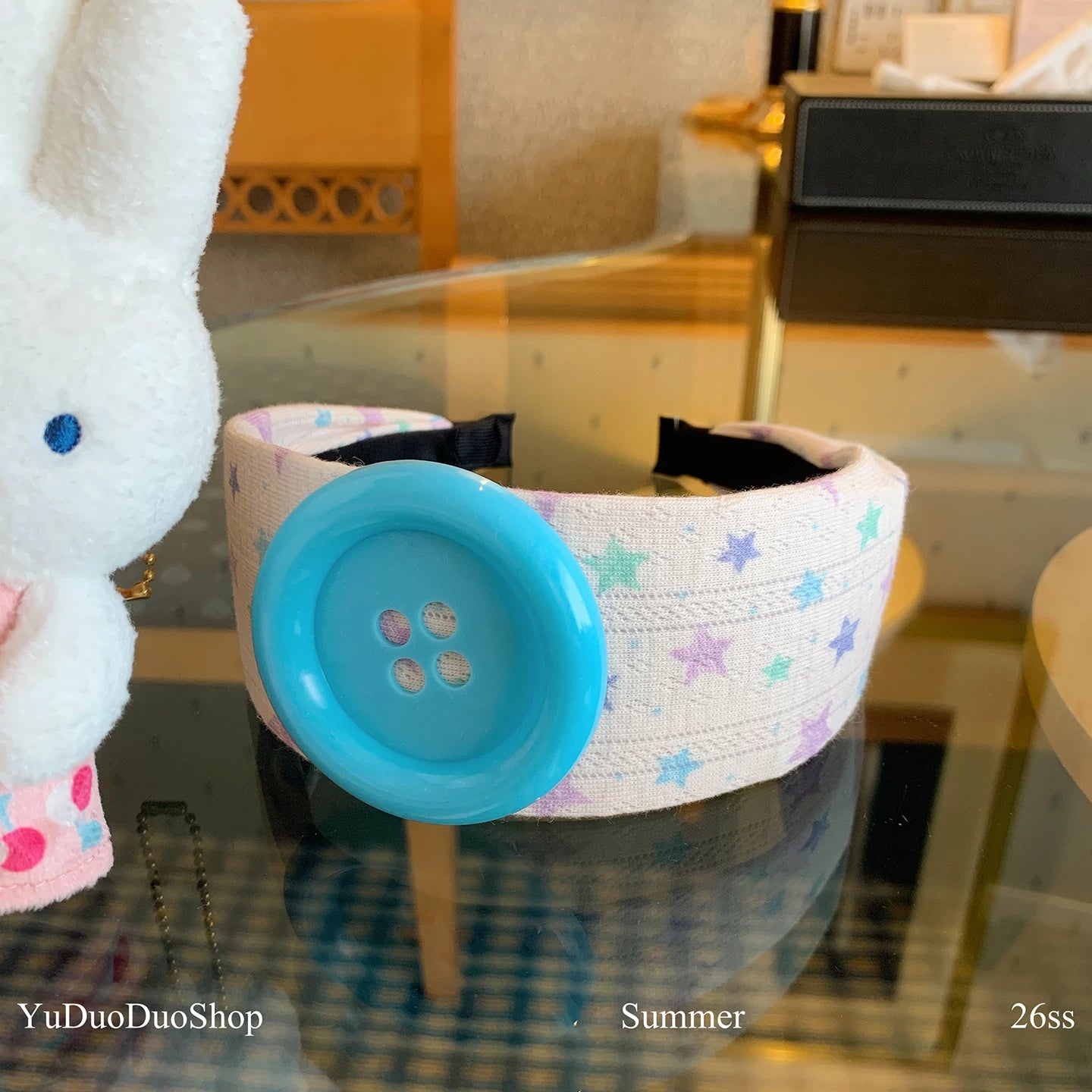 YuDuoDuo Polka Dot Star Accent Headband