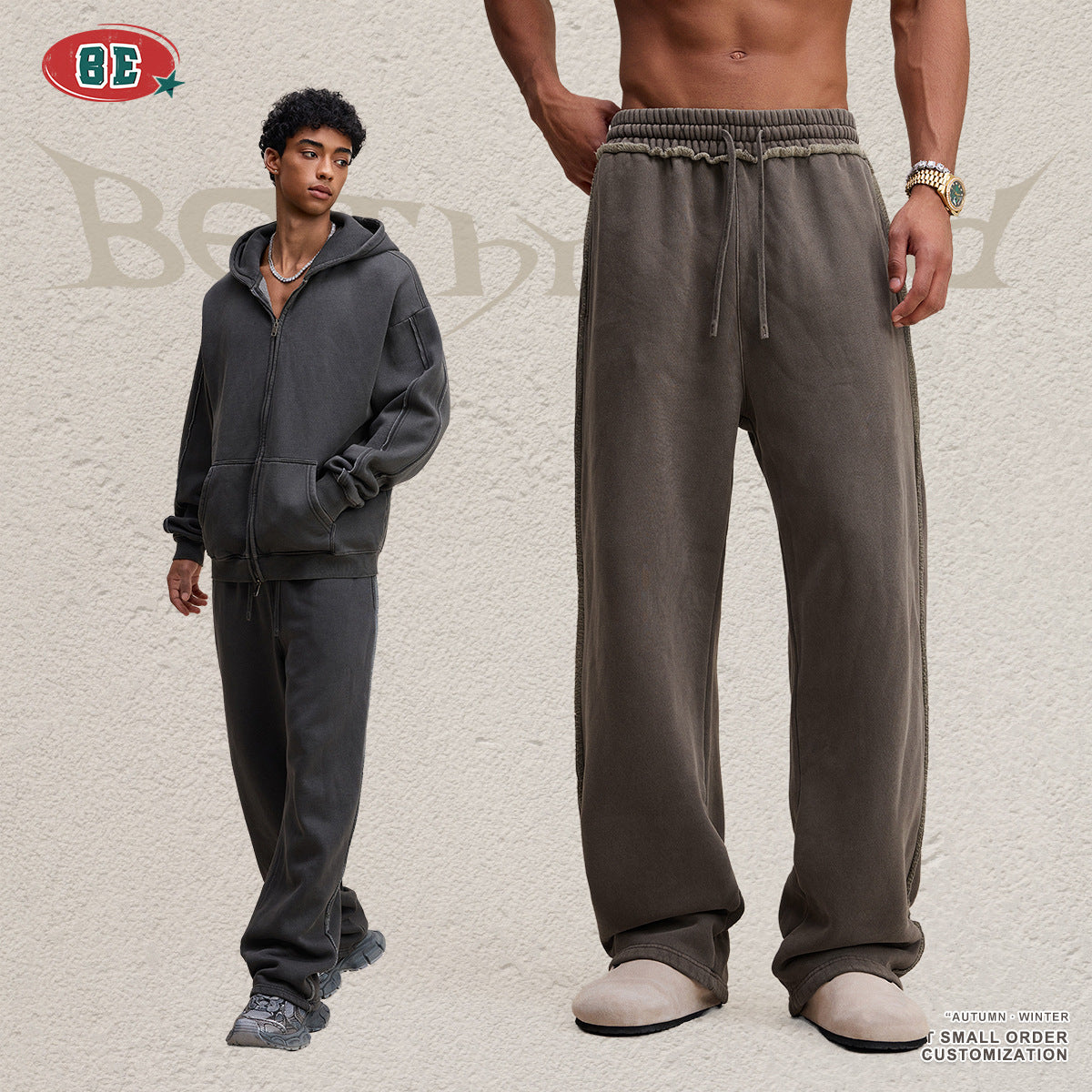 BE Retro Ins Made Old Velvet Straight Trousers