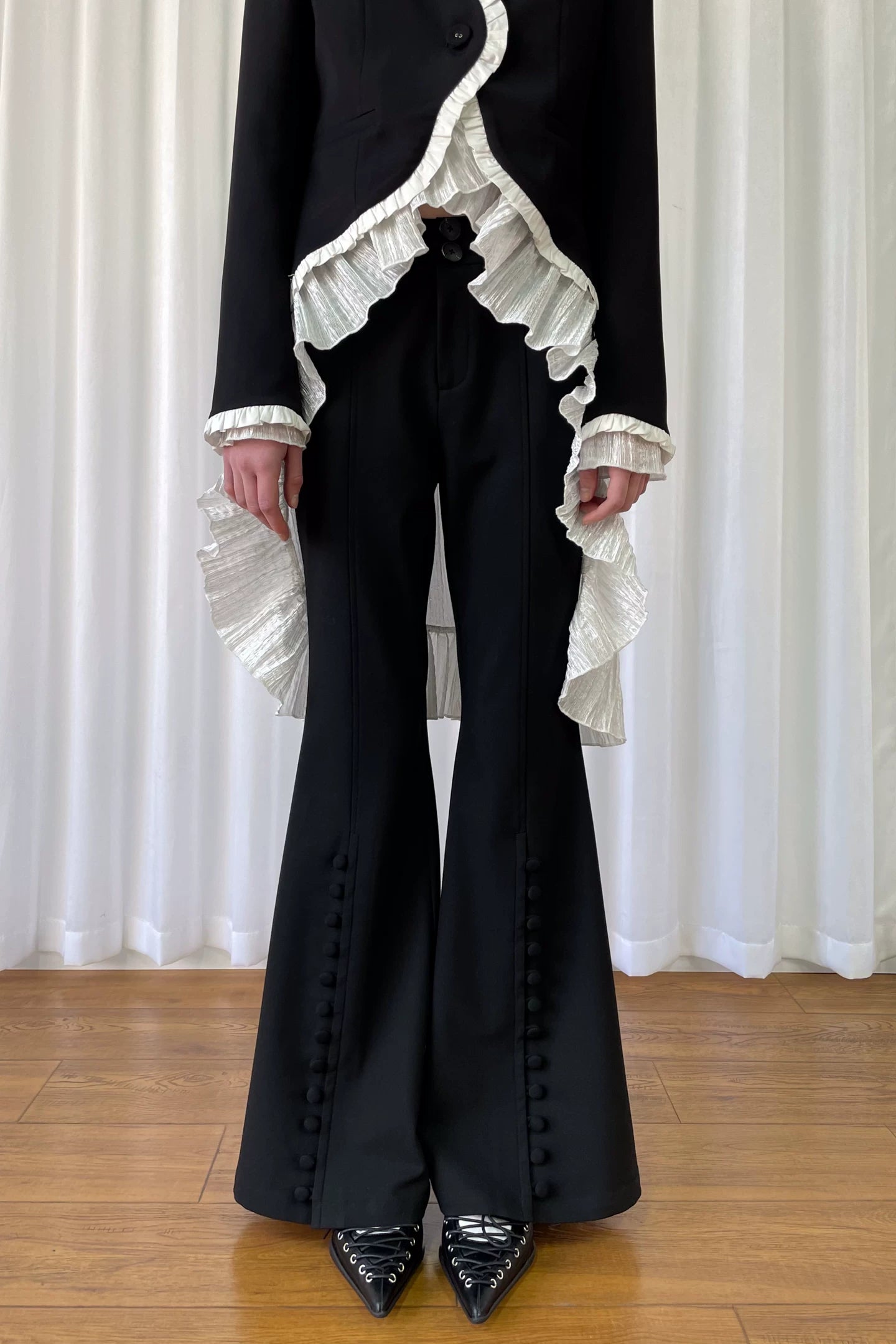 Loosesmell Skinny Premium Drape Wide Leg Pants Floor-mopping Pants