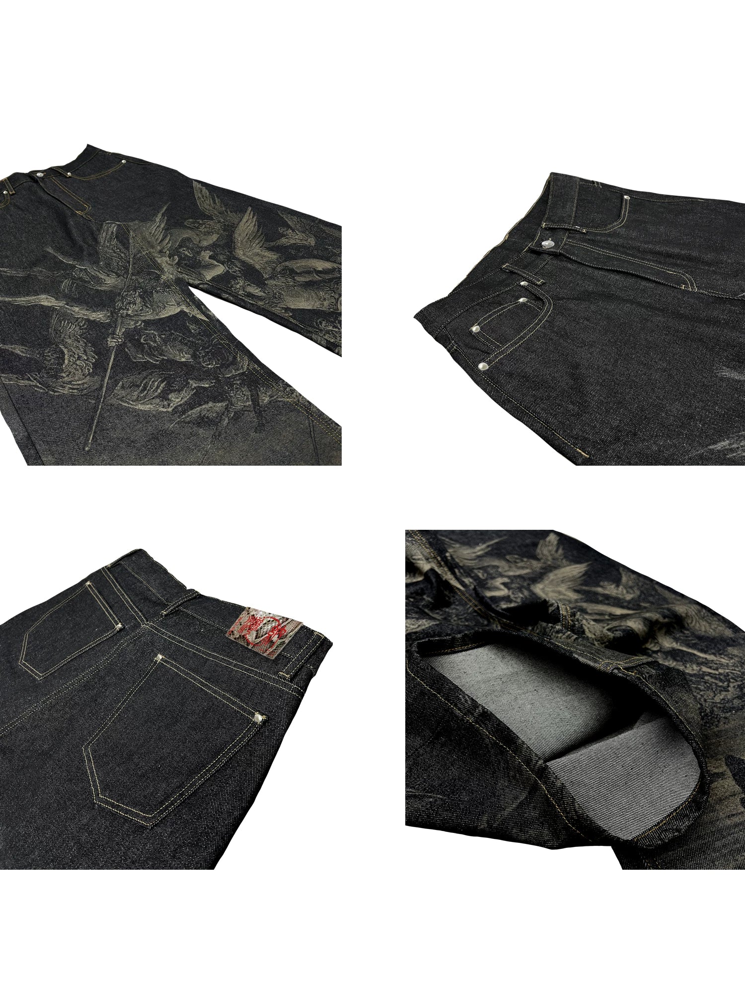 WANNA LAB Paradise Lost Baggy Raw Denim Jeans