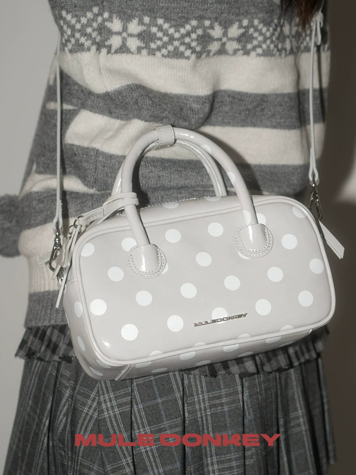 Mule Donkey Polka Dot Handbag Shoulder Bag