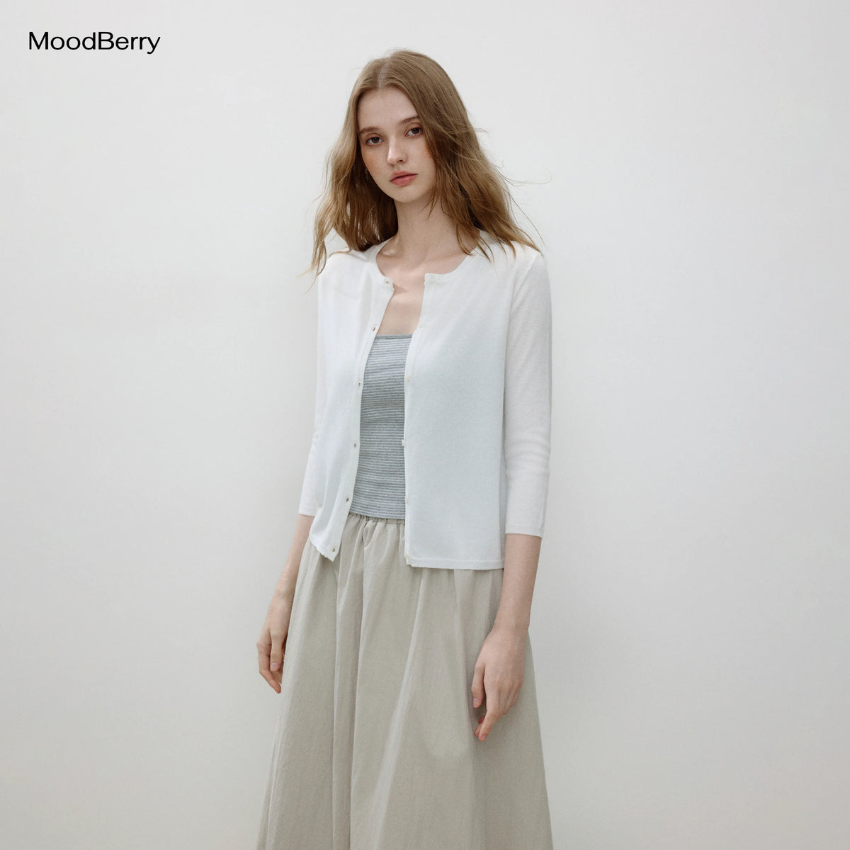 MoodBerry Knit Cardigan & Tank Top Two-Piece Set