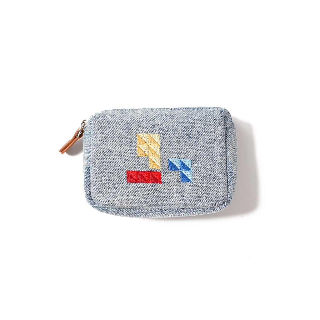 Momogigi Blue Washed Denim Zip Coin Purse