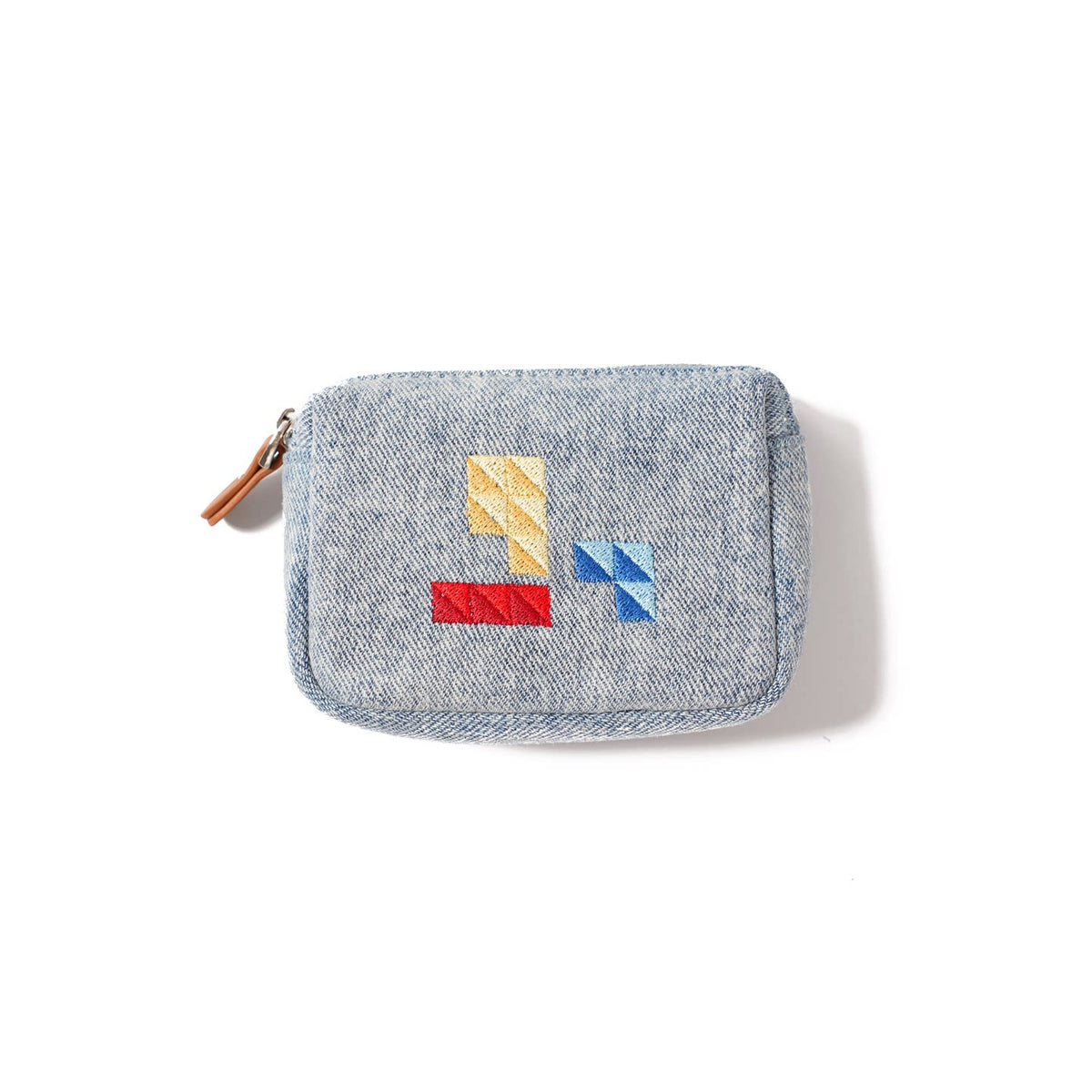 Momogigi Blue Washed Denim Zip Coin Purse